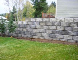 after retaining wall construction