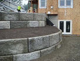 residential retaining wall construction