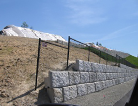 before retaining wall construction