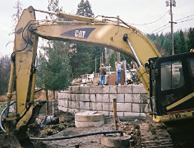 before retaining wall construction