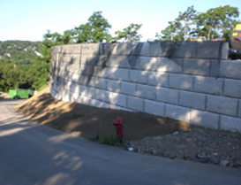 after retaining wall construction