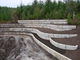 after retaining wall construction